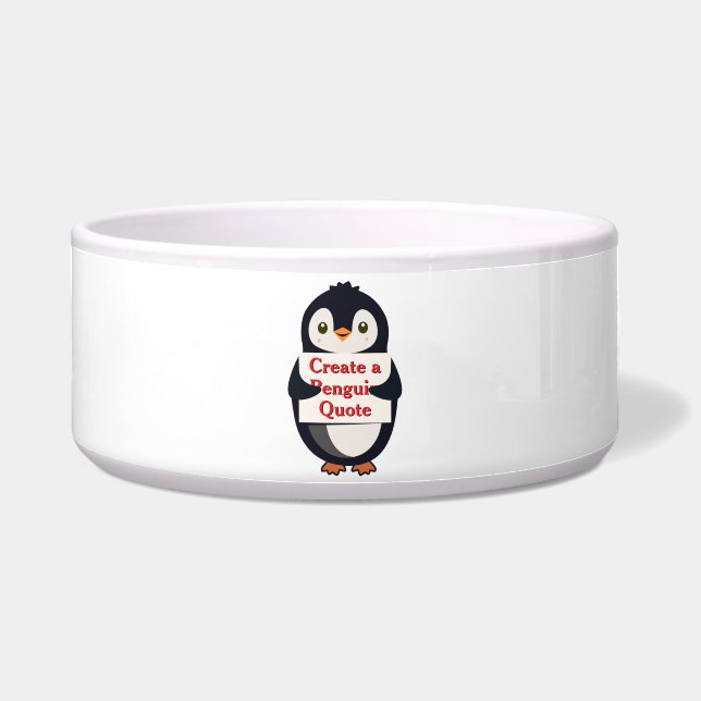 Tigela Criar uma Citação de Pinguim (Frente)