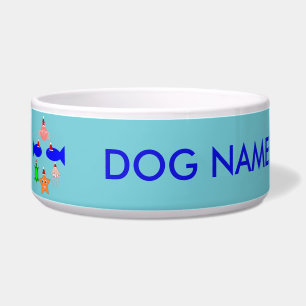 Tigela Criaturas do Mar de Natal Personalizadas