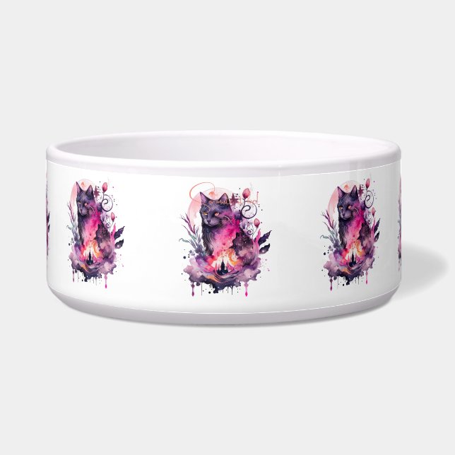 Tigela Crie seu próprio Gato Preto Mágico (Frente)