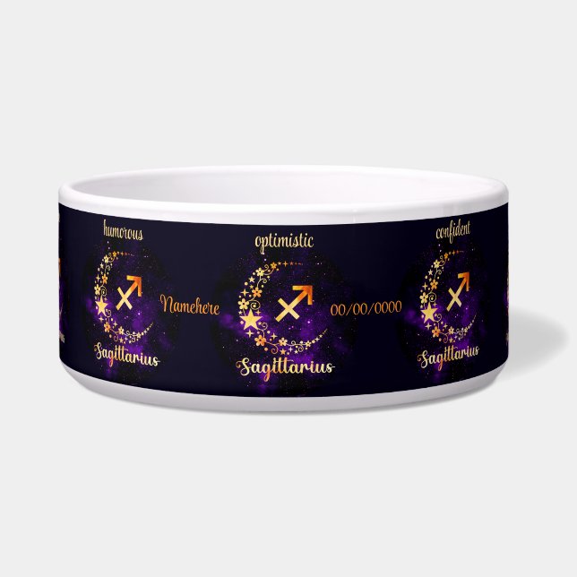 Tigela Crie Seu Sagitário Celestial Roxo (Frente)