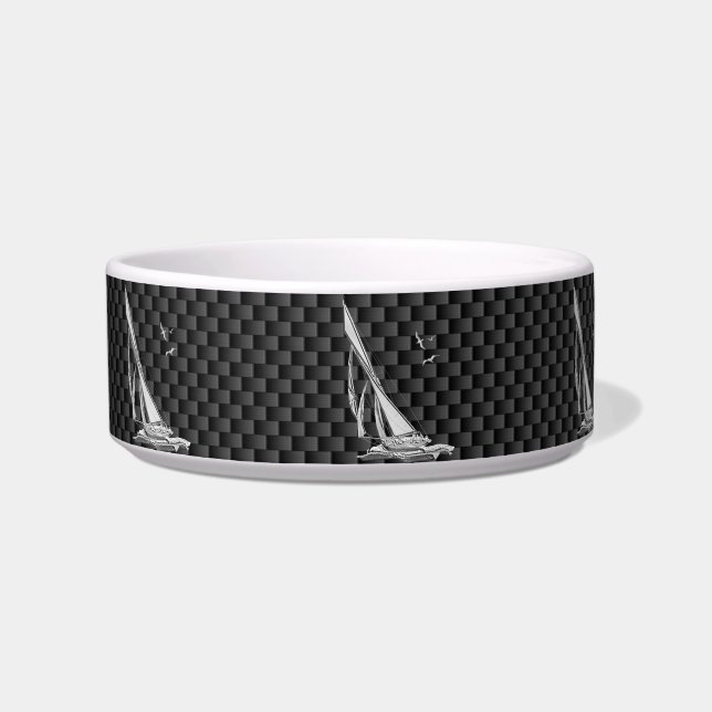 Tigela Cromo como veleiro em fibra de carbono (Esquerda)