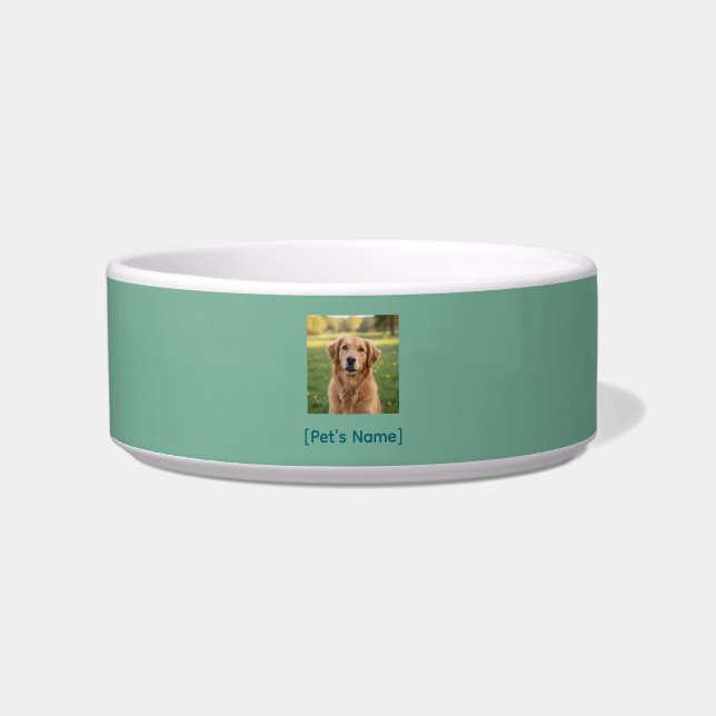 Tigela Custom Pet Photo Dog Bowl | Ceramic Pet Dish (Frente)