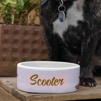 Tigela Cute brown dog heart plant 