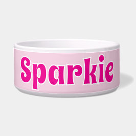 Tigela Cute Customizable Pink Playful Dog Cat Pet 