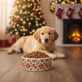 Tigela Cute Gingerbread Man Patchwork Pattern Style Pet