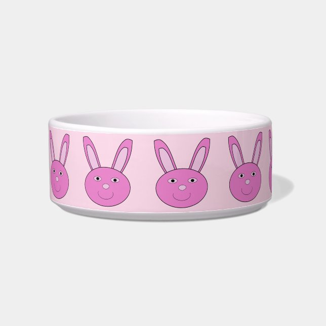 Tigela Cute Pink Girly Bunny Face Spring Easter Patterned (Esquerda)