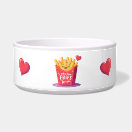 Tigela Cute Valentine French Fries Pun
