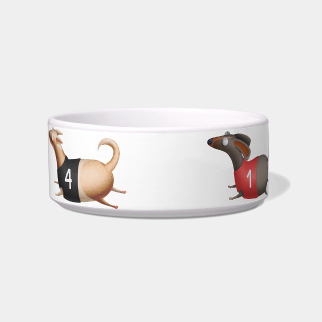 Tigela Dachshund Comida Wiener Dog Races Pet Bowl (Frente)