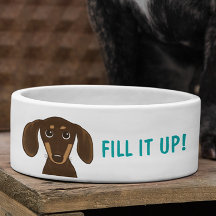 Dachshund de Chocolate Cortado com Texto Personali