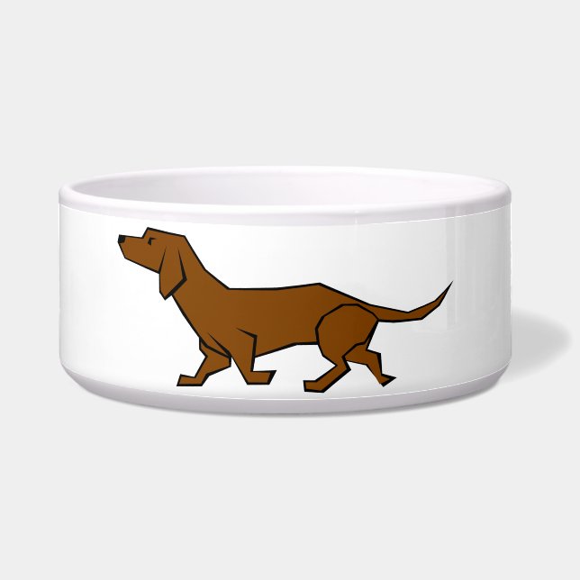 Tigela Dachshund Pet Bowl Adorável - Arte vetorial divert (Frente)
