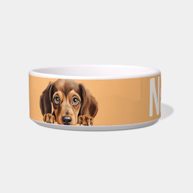 Tigela Dachshund Puppy Dog Pet Dish Bowl (Esquerda)