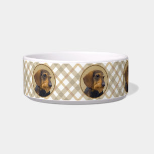 Tigela Dachshund (Wirehaired): Pintura original de cães