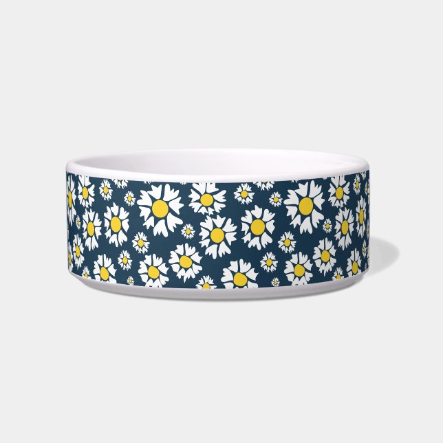 Tigela Daisy Pattern, Floral Pattern, White Daisies (Frente)