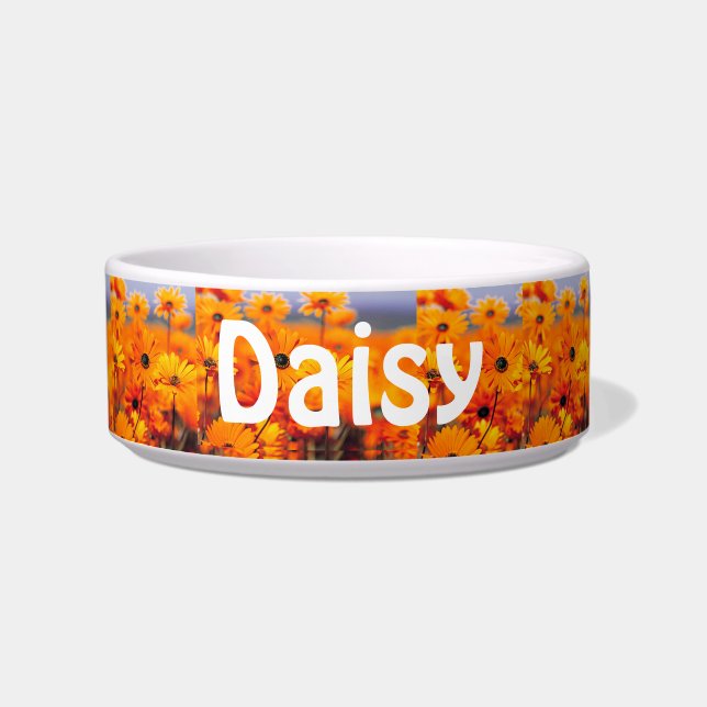 Tigela Daisy Water Bowl para o seu animal de estimação em (Frente)