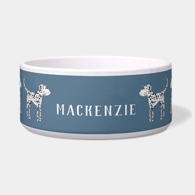 Tigela Dalmaciano Personalizado Dog Bowl (Frente)