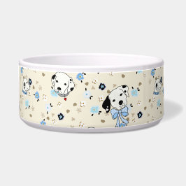 Tigela Dalmacil Puppy Floral Blue & Bone Bowl