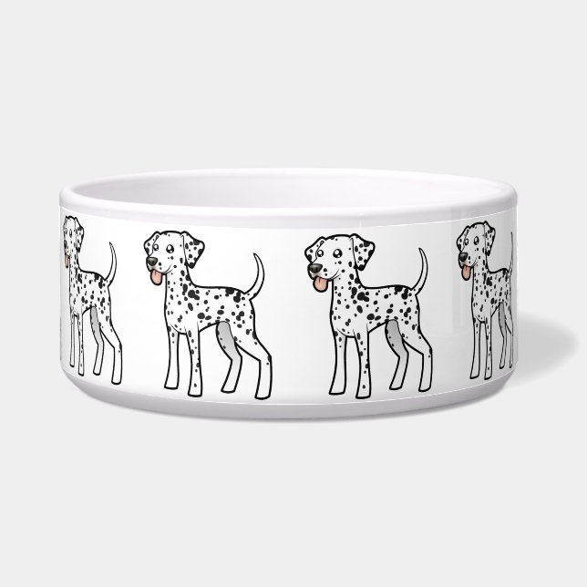 Tigela Dalmatian dos desenhos animados (Frente)