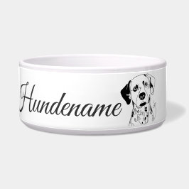 Tigela Dalmatian Minimalist Line Art personalized bowl