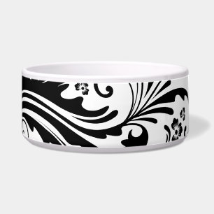 Tigela Damasco Elegante Preto e Branco