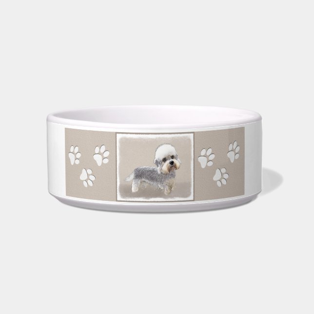 Tigela Dandie Dinmont Terrier pintando arte canina origin (Direita)