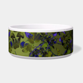 Tigela Dark Hops Leaves Abstract Art Food Pet