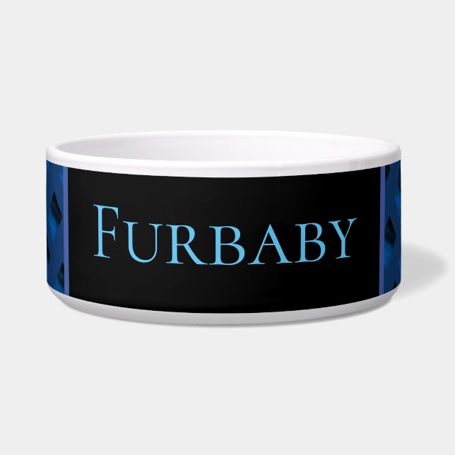 tigela de animais de estimação azul. (Frente)