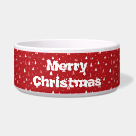 Tigela de Árvores de Natal e Flocos de Neve 