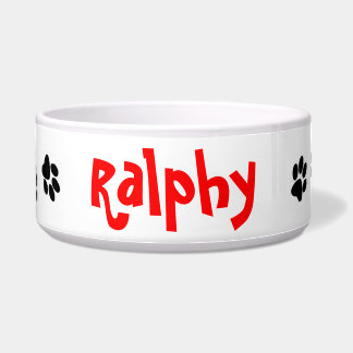 Tigela De "bacia personalizada do cão todas as patas"