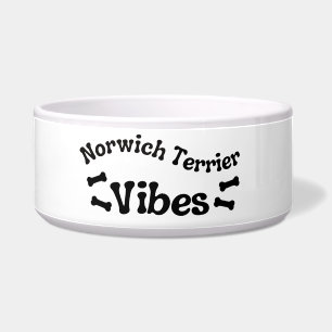 Tigela de Cachorro de Cerâmica Vibes do Norwich Te