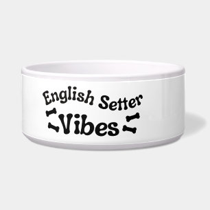 Tigela de Cachorro de Cerâmica Vibes English Sette