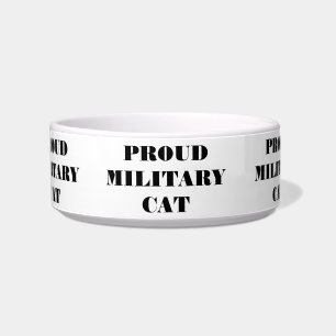Tigela de Cachorro Orgulhoso Gato Militar