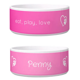 Tigela de Cachorro Personalizada Coma Brinque Ame