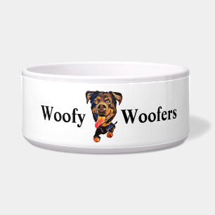 Tigela de cachorro Rottweiler engraçado
