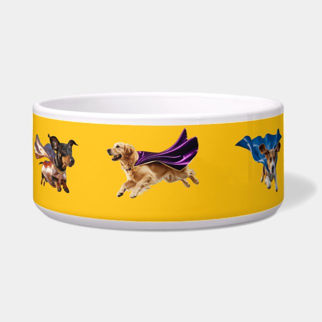 Tigela de Cachorro Super-Herói (Frente)