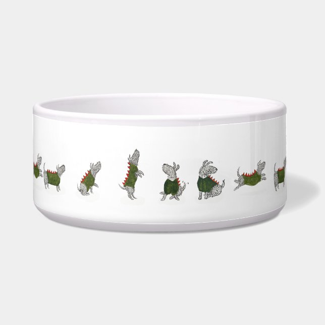 tigela de cão cerâmica com Ty (Frente)