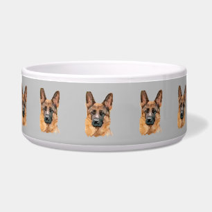 Tigela de cerâmica abstrata para animais de estima