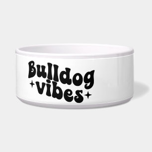 Tigela de Cerâmica Bulldog Vibes para Cachorro