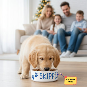 Tigela de Cerâmica com Nome Personalizado do Pet: 