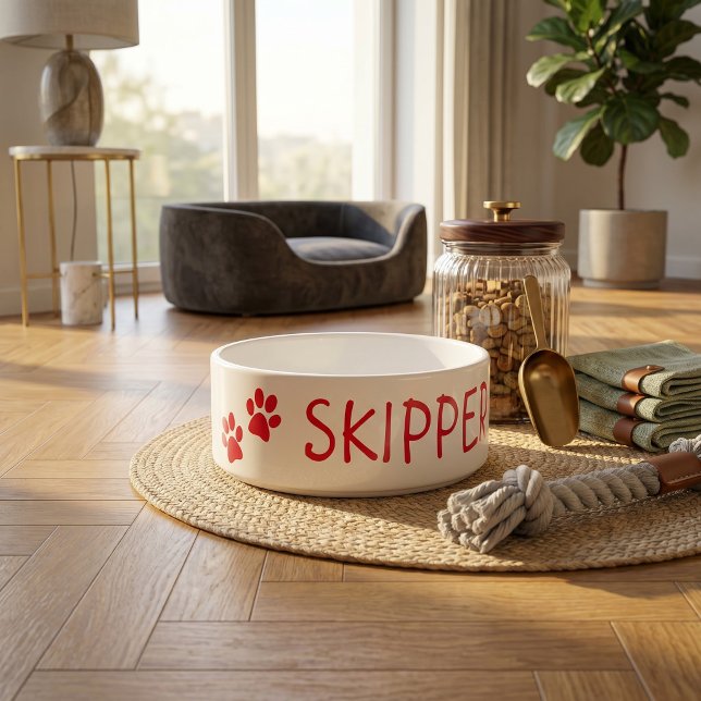Tigela de Cerâmica com Nome Personalizado para Ani (Personalized Pet Name Red Ceramic Bowl: Perfect Gift! Bowl)