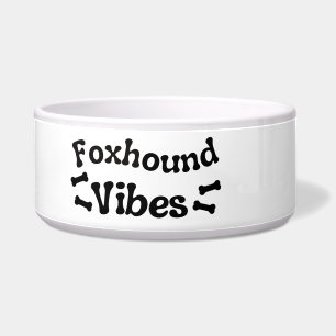 Tigela de Cerâmica Foxhound Vibes para Cachorro