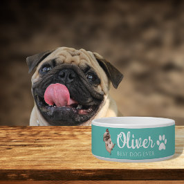 Tigela de cerâmica para animais de estimação Pug
