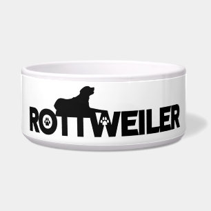 Tigela de Cerâmica para Cachorro Rottweiler