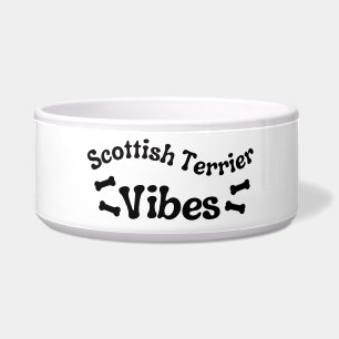 Tigela de Cerâmica para Cachorro Vibes do Scottish