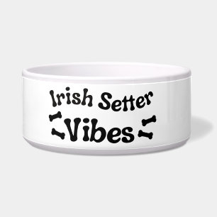 Tigela de Cerâmica para Cachorro Vibes Irish Sette