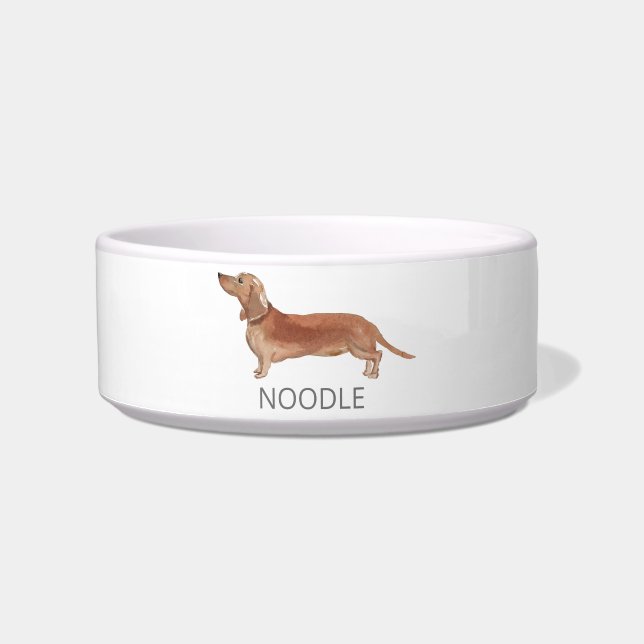 Tigela de cerâmica para cães Dachshund (Frente)