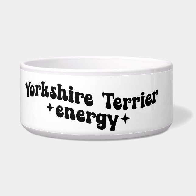 Tigela de Cerâmica para Cão de Energia Yorkshire T (Esquerda)