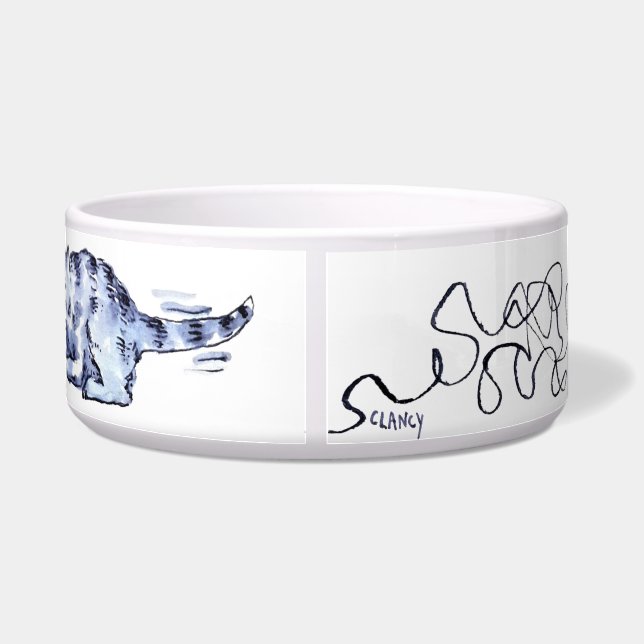 Tigela de cerâmica para gato com fio (Traseira)