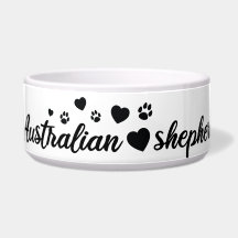 Tigela de Cerâmica para Pet Australian Shepherd