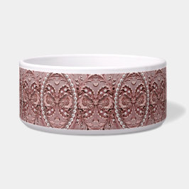 Tigela de Cerâmica para Pet com Flor Rosa