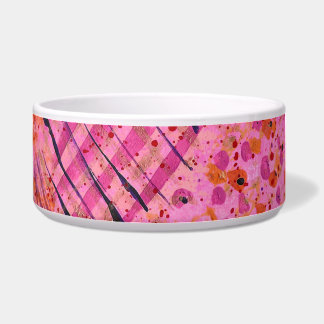 Tigela de Cerâmica para Pet Pintura Abstrata Roxa 